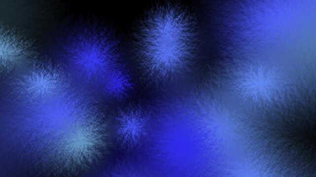 Animated blue abstract background with soft glowing particles transitioning smoothly across frames, creating a dynamic visual flow and depth perception in a dark setting