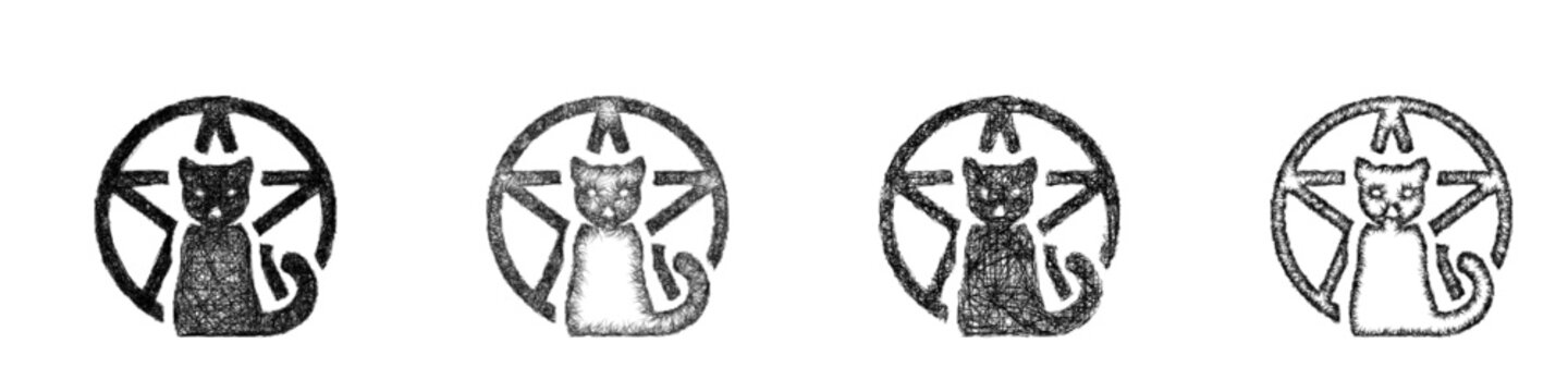 Sketch summon familiar icon design set