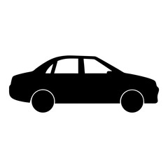 Fototapeta premium Black car silhouette vector image for automotive design and transportation related projects online use