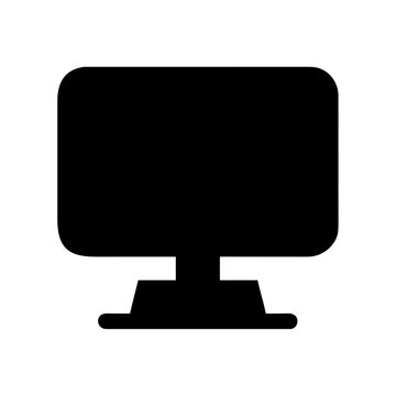 Computer monitor icon vector illustration for desktop pc display and screen technology design element
