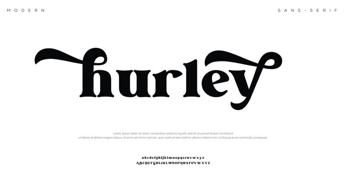 Hurley Logo Brand Name Typography Design
