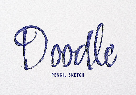 Pencil Sketch Script Text Effect