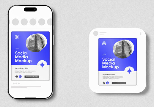 Minimal Instagram Social Media Post Mockup