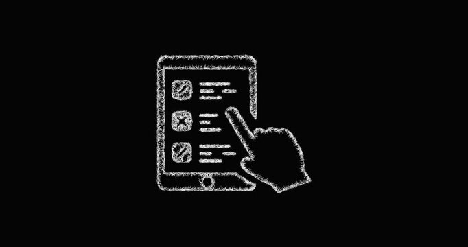 Sketch interactive lesson icon animation - smooth progressive reveal