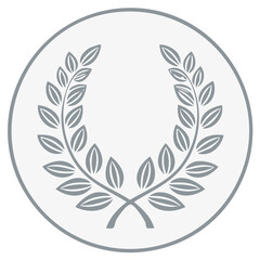 Obraz premium Classic Laurel Wreath Emblem Symbolizing Victory, Achievement, and Excellence