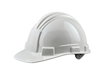 Fototapeta premium White safety helmet protecting head, essential personal protective equipment for construction industry workers and builders