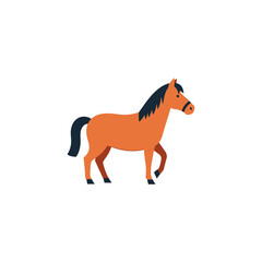 Brown Horse with Black Mane. © afiatul