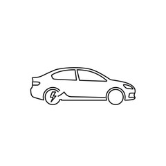 Fototapeta premium Electric car with charging symbol.