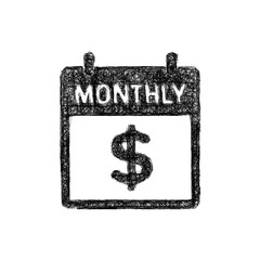 Fototapeta premium Sketch monthly billing icon design