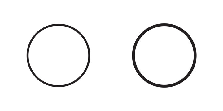 Radio Button Empty Icon. used for unselected options in forms and user interfaces. Commonly used in surveys, settings, forms. Vector illustration with stroke and fill on a white&nbsp;background.