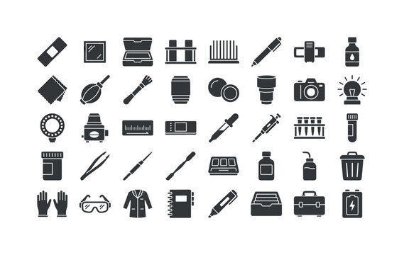 Microscopy laboratory accessories including microscope slide glass, cover slip glass, slide storage box, slide staining rack,