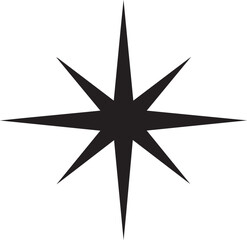 Fototapeta premium A black star on a white background