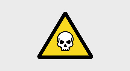 Obraz premium Warning sign with skull symbol.