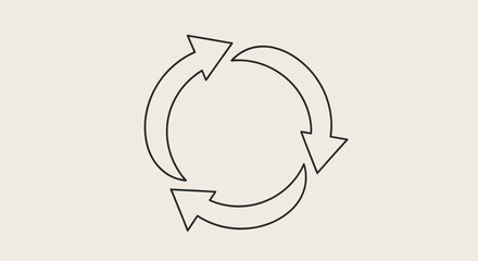 Obraz premium Circular Arrows Recycling Symbol Design.