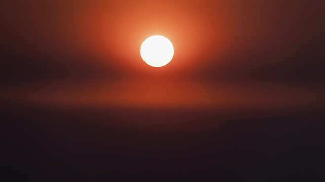 Hazy Smoky Sunset in the High Desert Timelapse