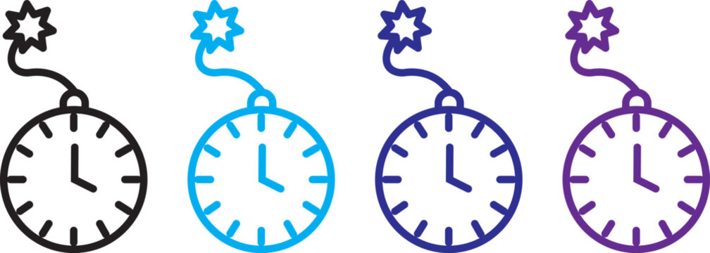 bomb icon vector for web,  Time bomb icon for web apps, mobile apps