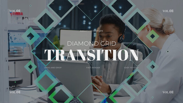 Diamond Grid Transition / Horizontal / Part 01