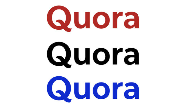 Quora logo in red black and blue on transparent background colorful
