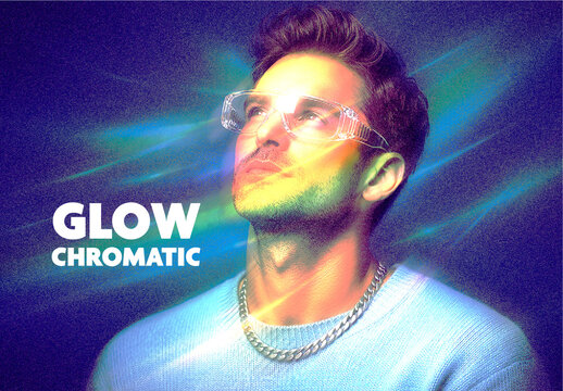 Glass Chromatic Glow Effect Mockup