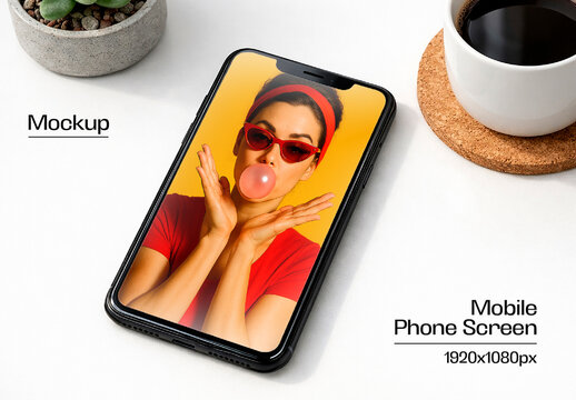 Modern Mobile Phone Screen Mockup