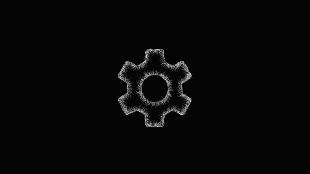 Sketch settings icon animation - smooth progressive reveal