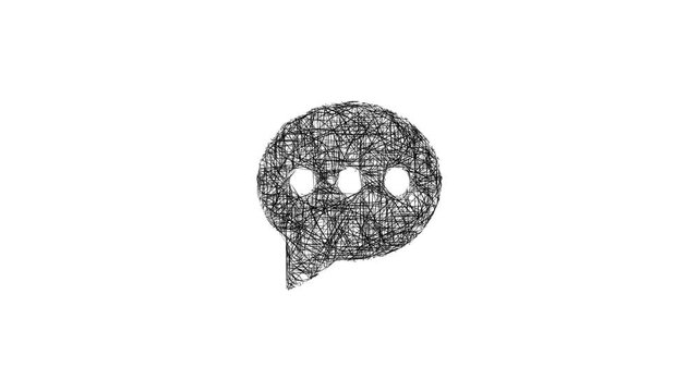 Sketch message icon animation - smooth progressive reveal