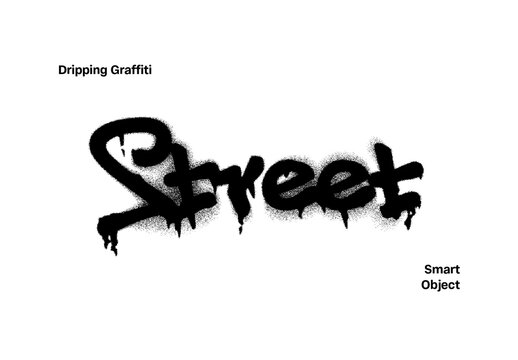 Street Dripping Graffiti Spray Text Effect