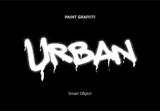 Street Paint Dripping Graffiti Spray Text Effect