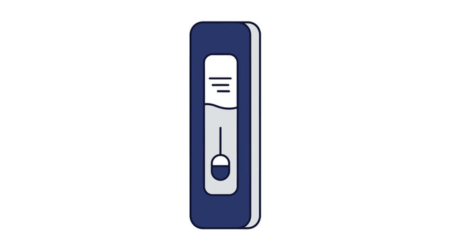 Rapid Medical Diagnostic Test Kit Vector Illustration - Flat Minimalist Icon for Healthcare, Covid-19, and Pregnancy Testing