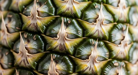 Fototapeta premium Intricate Pineapple Skin Texture Macro Close-up