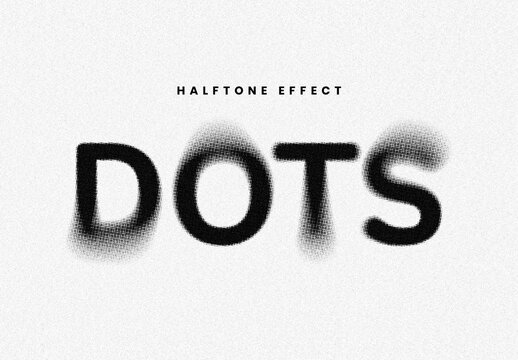 Halftone Printed Text Effect