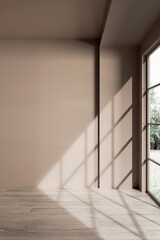 Naklejka premium Large luxury modern bright interiors Living room mockup illustration 3D rendering Generated Color Image