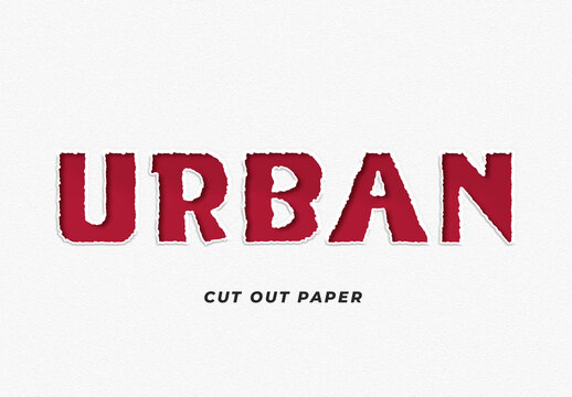 Cut Out Paper Text Effect