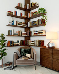 Fototapeta premium Large luxury modern bright interiors Living room mockup illustration 3D rendering Generated Color Image