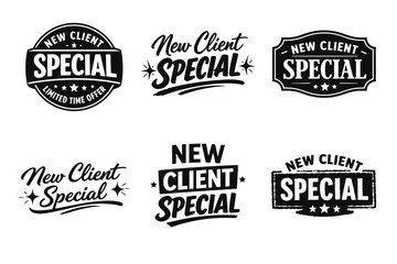 Fototapeta premium New client special badges collection: limited time offer designs