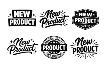 Fototapeta premium Collection of vintage style new product labels and badges