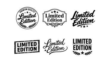Obraz premium Variety of limited edition vintage logos with distinct typography styles