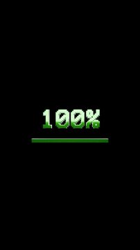 countdown percentage timer loading animation, on black background, content creator, game streaming animation