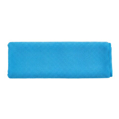 Fototapeta premium Blue Microfiber Cloth Isolated White Background