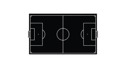 Soccer field diagram with boundaries and goals © arfanah02