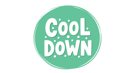 Naklejka premium Vector 'Cool Down' mint green relaxation icon