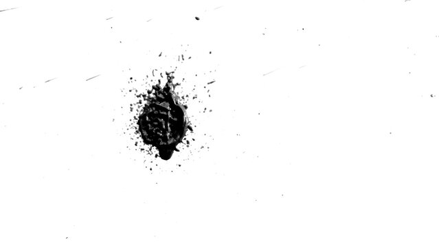 Splatter paint black and white