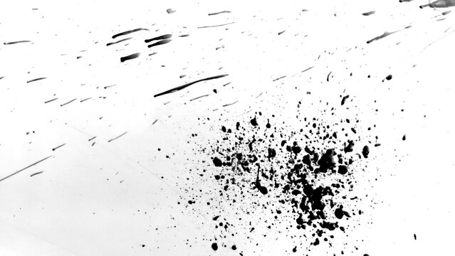 Splatter paint black and white
