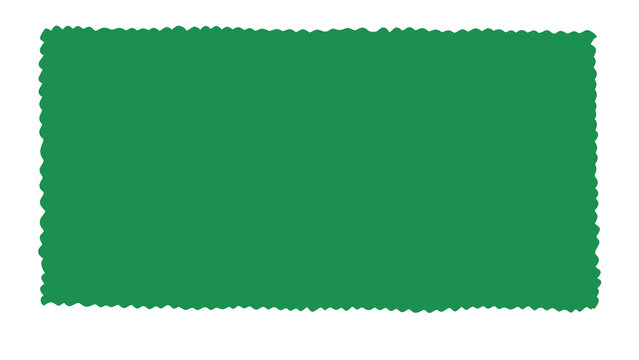 Green Textured Rectangular Shape Isolated on White, Simple Flat Design with Edges, Clipping Path, Perfect for Graphic Design Elements, Transparent