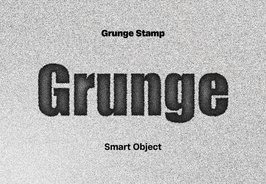 Grainy Ink Grunge Stamp Text Effect