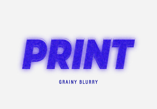 Outlined Grainy Blurry Spray Text Effect