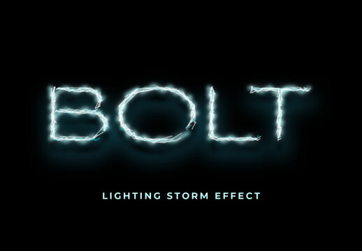 Electric Plasma Lightning Glow Text Effect