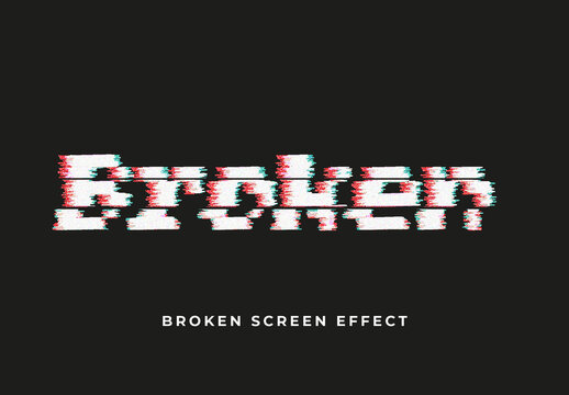 Error Glitch Screen Text Effect