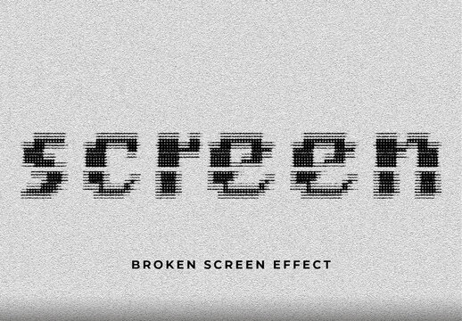 Glitch Distortion Screen Text Effect