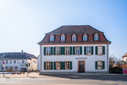 Altstadt, Rathaus, Lampertheim, Hessen, Deutschland 